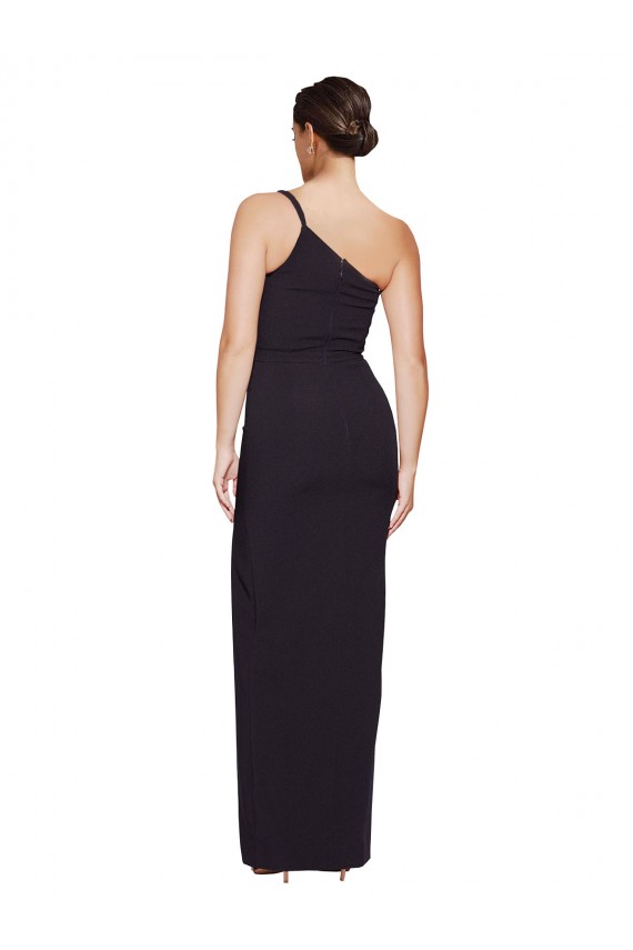 Sleeveless Strapless Stretch Crepe Black Long Formal Evening Gown / Prom Dress / Bridesmaid Dress Bath