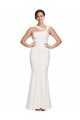 Sleeveless Square Neck Stretch Crepe Ivory Long Formal Evening Gown / Prom Dress / Bridesmaid Dress Bath