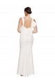 Sleeveless Square Neck Stretch Crepe Ivory Long Formal Evening Gown / Prom Dress / Bridesmaid Dress Bath