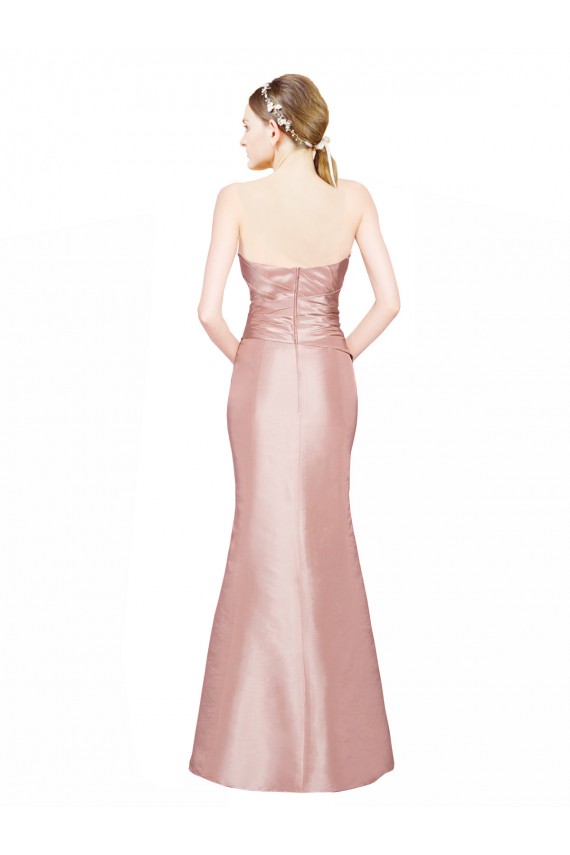 Sleeveless Strapless Stretch Satin Long Formal Evening Gown / Prom Dress / Bridesmaid Dress Bath