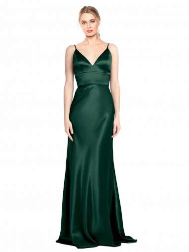 Sleeveless High Neck Stretch Satin Hunter Long Formal Evening Gown / Prom Dress / Bridesmaid Dress Bath