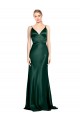Sleeveless High Neck Stretch Satin Hunter Long Formal Evening Gown / Prom Dress / Bridesmaid Dress Bath
