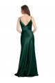 Sleeveless High Neck Stretch Satin Hunter Long Formal Evening Gown / Prom Dress / Bridesmaid Dress Bath