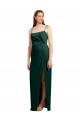 Sleeveless Square Neck Stretch Satin Hunter Long Formal Evening Gown / Prom Dress / Bridesmaid Dress Bath