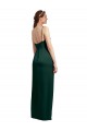 Sleeveless Square Neck Stretch Satin Hunter Long Formal Evening Gown / Prom Dress / Bridesmaid Dress Bath