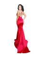Sleeveless Sweetheart Stretch Satin Red Long Formal Evening Gown / Prom Dress / Bridesmaid Dress Bath