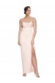 Sleeveless Cowl Neck Stretch Satin Long Formal Evening Gown / Prom Dress / Bridesmaid Dress Bath