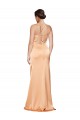 Sleeveless One Shoulder Stretch Satin Light Copper Long Formal Evening Gown / Prom Dress / Bridesmaid Dress Bath