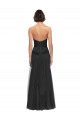 Sleeveless Sweetheart Tulle Black Long Bridesmaid Gown Bath