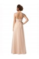 Sleeveless Sweetheart Tulle Nude Long Bridesmaid Evening Gowns Bath