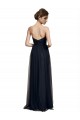 Sleeveless Strapless Tulle Black Long Bridesmaid Gown Bath
