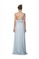 Sleeveless One Shoulder Tulle Mist Long Bridesmaid Dress Bath