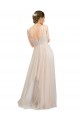 Sleeveless Scoop Neck Tulle Pink Long Semi Formal Evening Dress / Bridesmaid Dress Bath