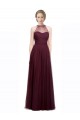 Sleeveless Sweetheart Tulle Red Long Bridesmaid Dress Bath
