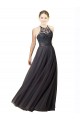 Sleeveless Sweetheart Tulle & Lace Slate Grey Long Bridesmaid Dress Bath