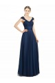 Sleeveless Sweetheart Tulle Dark Navy Long Bridesmaid Dress Bath