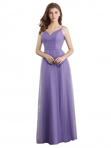 Sleeveless Sweetheart Tulle Long Formal Dress / Bridesmaid Dress Bath