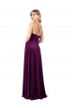 Sleeveless V-Neck Stretch Velvet Grape Long Formal Evening Gown / Prom Dress / Bridesmaid Dress Bath