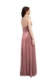 Sleeveless V-Neck Stretch Velvet Cinnamon Rose Long Formal Evening Gown / Prom Dress / Bridesmaid Dress Bath
