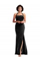 Sleeveless Halter Neck Stretch Velvet Black Long Formal Evening Gown / Prom Dress / Bridesmaid Dress Bath