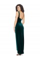 Sleeveless One Shoulder Stretch Velvet Dark Green Long High Low Evening Gown / Prom Dress / Bridesmaid Dress Bath