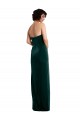Sleeveless Strapless Stretch Velvet Dark Green Long Black Tie Evening Gown / Prom Dress / Bridesmaid Dress Bath